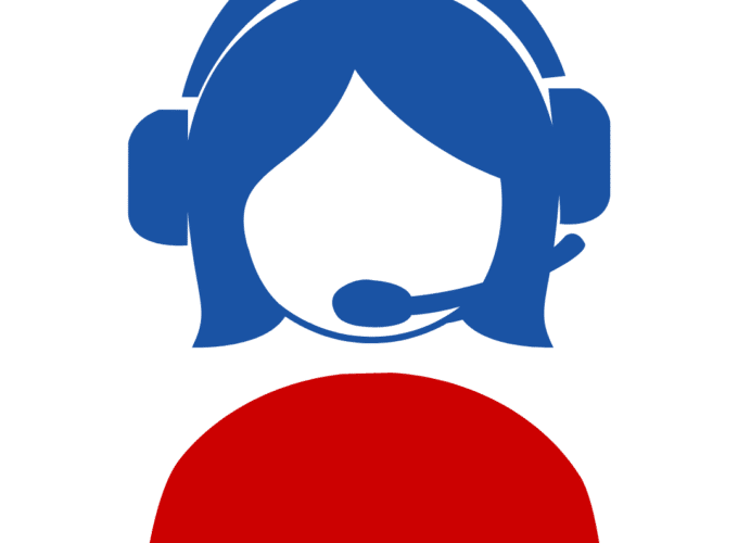 Icon of Helpline advisor wearing headset