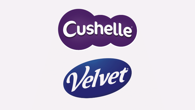 Cushelle and Velvet logos