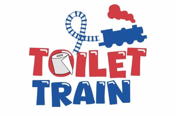 Toilet Train logo with train image and toilet roll image